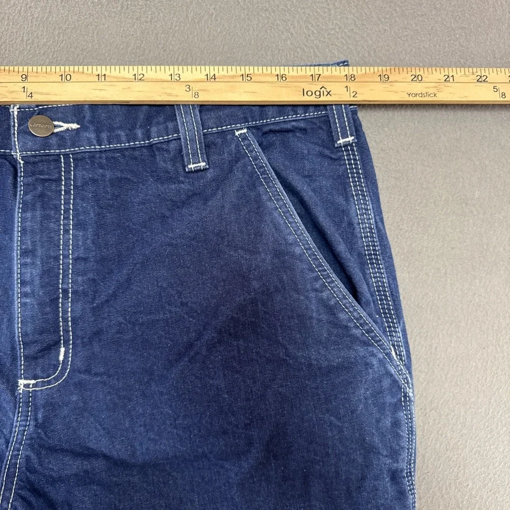 Carhartt FR Carpenter Jeans Mens 36x34 (36x32) Workwear Rugged Dark Wash Denim